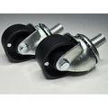 Black 2 Pcs Floor Jack Casters E93575