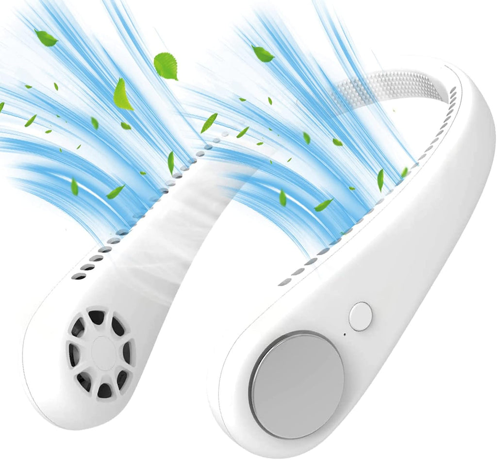 Portable Neck Fan, Wearable Bladeless Cooling Fan, 4000mAh Battery, Pack of 2 E98789