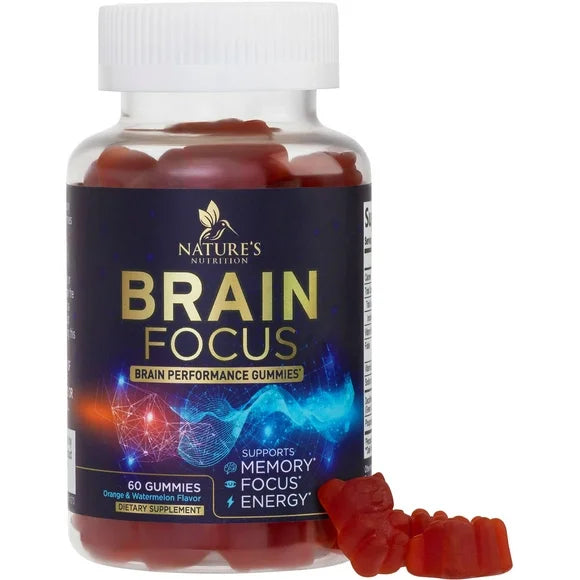 Memory & Focus Nootropic Supplement with B6, B12 & Phosphatidylserine - 60 Gummies A590369