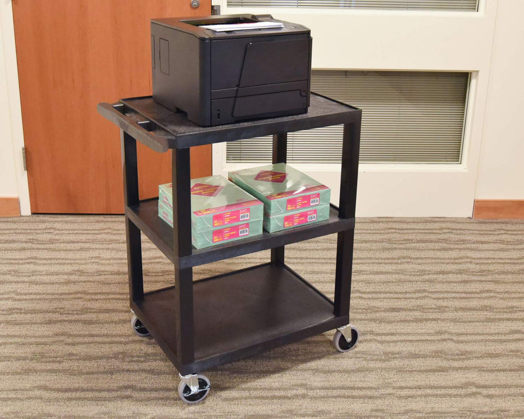 Black 3-Shelf Utility Cart X3720