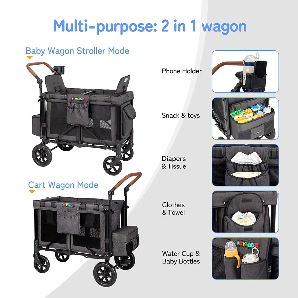 Double Stroller Wagon with 5 Point Harness J22201