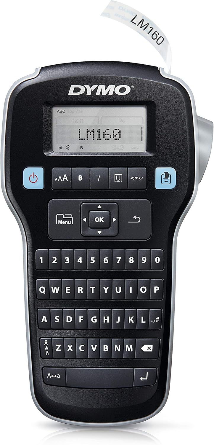 Portable Label Maker, QWERTY Keyboard, Black Pack of 2 N946837