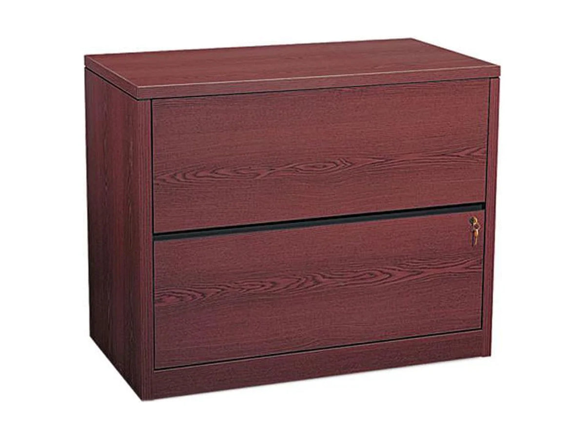 Brown 2 Drawer Lockable Filing Cabinet E36065