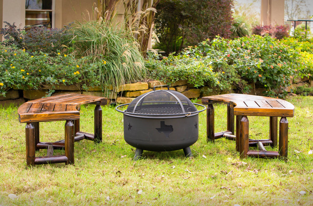 Char-log Curved Bench M55683