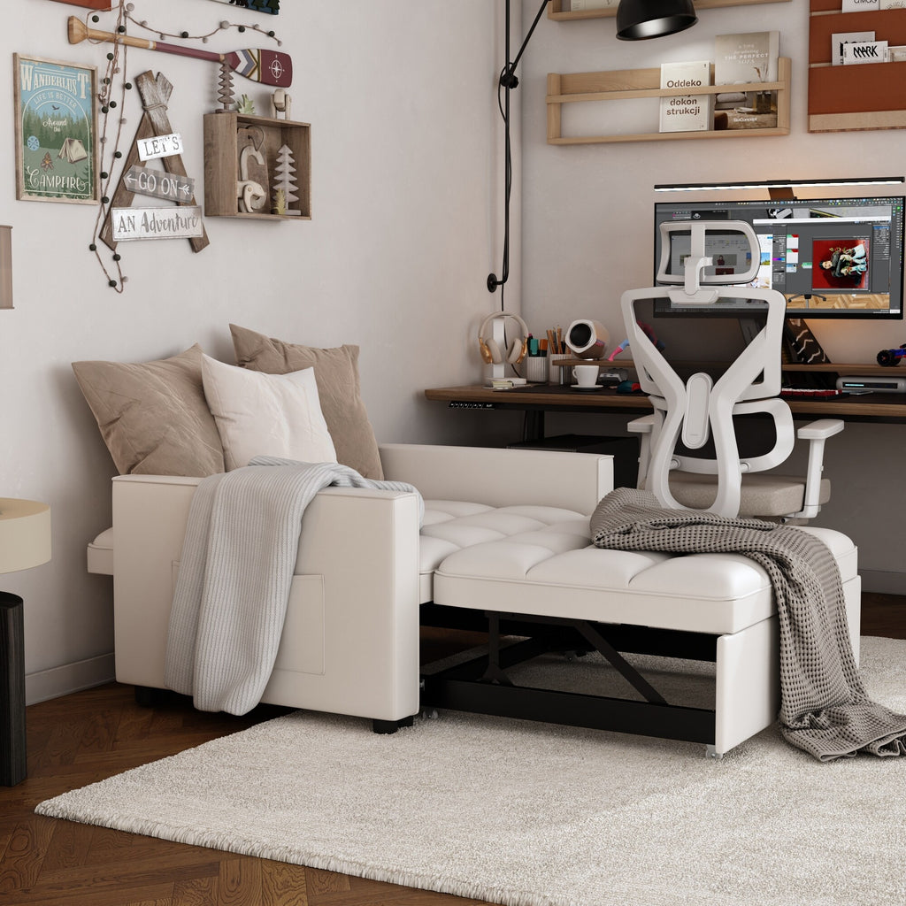 Adjustable Backrest Futon Sofa B675888