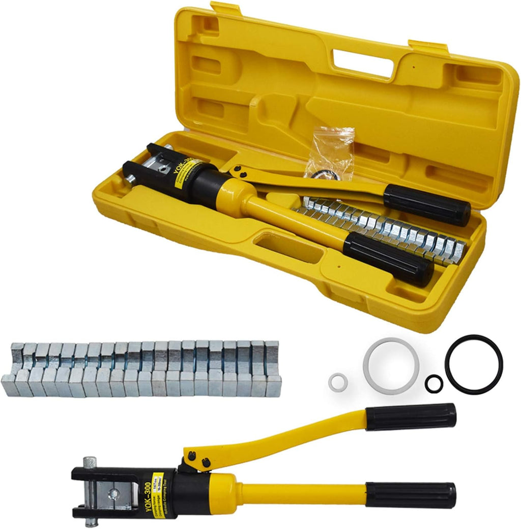 16 Ton Hydraulic Wire Crimper Crimping Tool with 11 Dies, Pack of 2 P9659