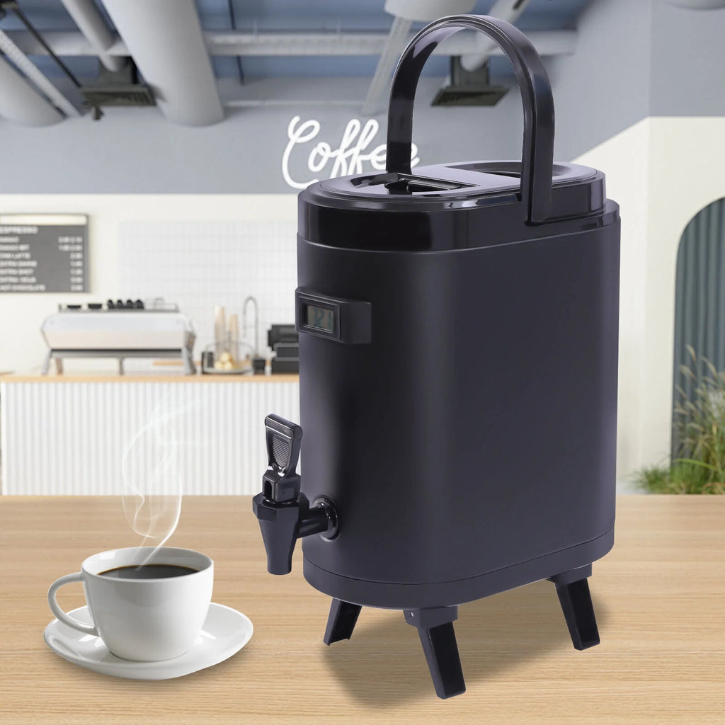 Black Insulated Beverage Dispenser with Handle Y861