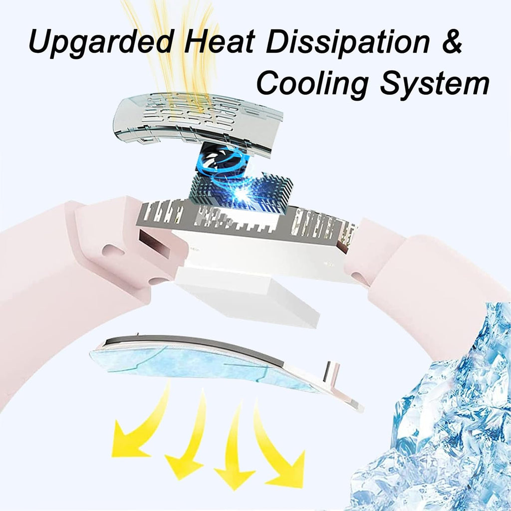 Portable Neck Fan, Wearable Bladeless Cooling Fan, 4000mAh Battery, Pack of 2 E98789