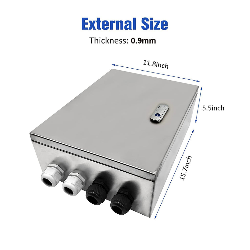 304 Stainless Steel IP65 Waterproof Junction Box with Lock X211