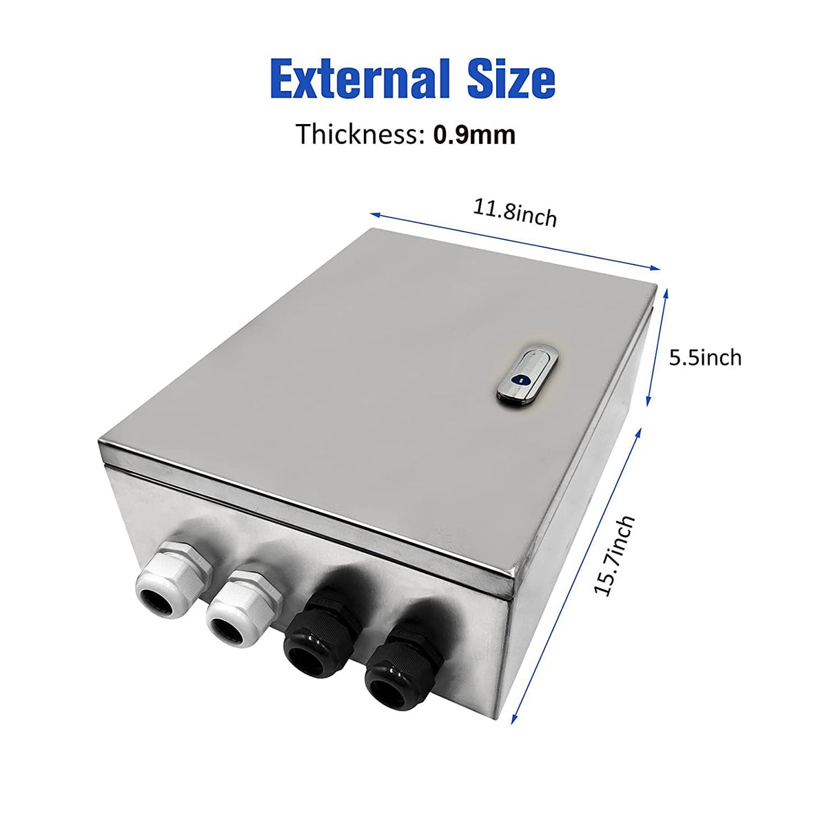 304 Stainless Steel IP65 Waterproof Junction Box with Lock X211