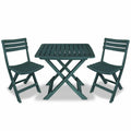 3 Piece Green Plastic Folding Bistro Set H713611
