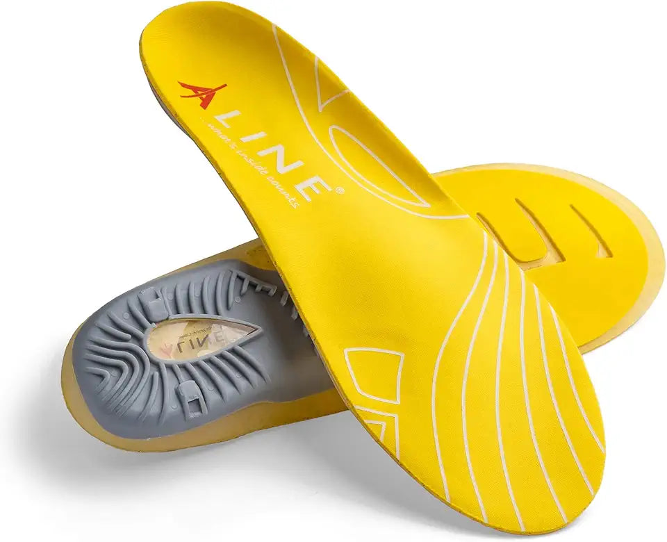 Memory Foam Insole Heel and Foot Support Shoe Inserts Yellow J195