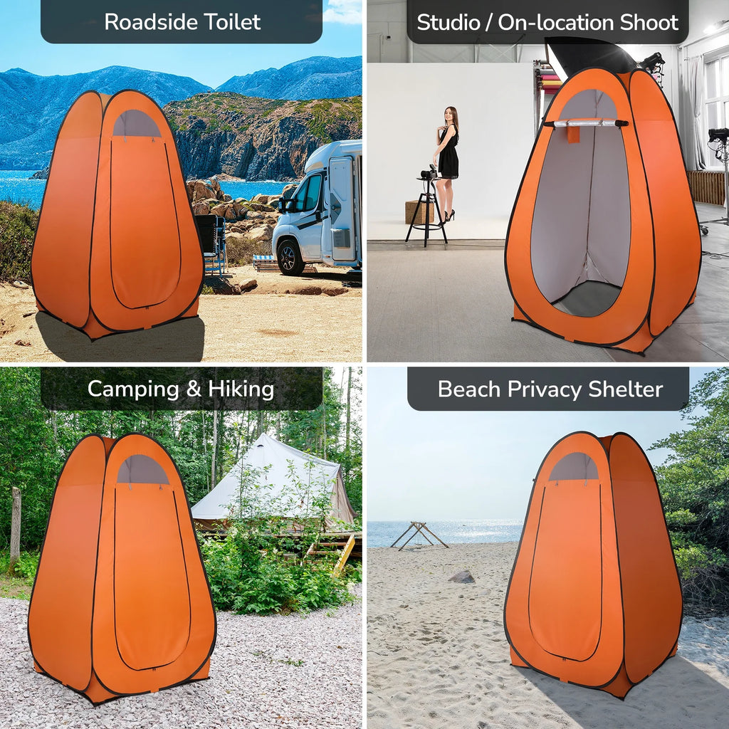 Orange Pop Up Privacy Tent for Camping E6618
