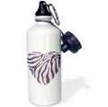 Pink Heart Zebra Print 21 oz Sports Water Bottle D459156