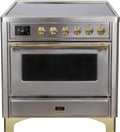 36 Induction Range with Electric Oven in Stainless Steel V37879
