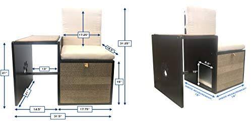 Brown Cat Walk Love Seat with Scratching Posts and Storage A692833