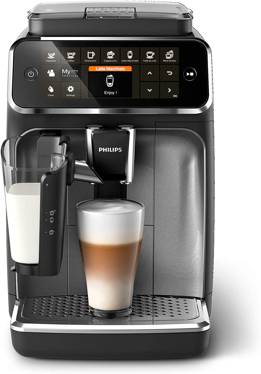 Fully Automatic Espresso Machine with LatteGo, Silver S46194