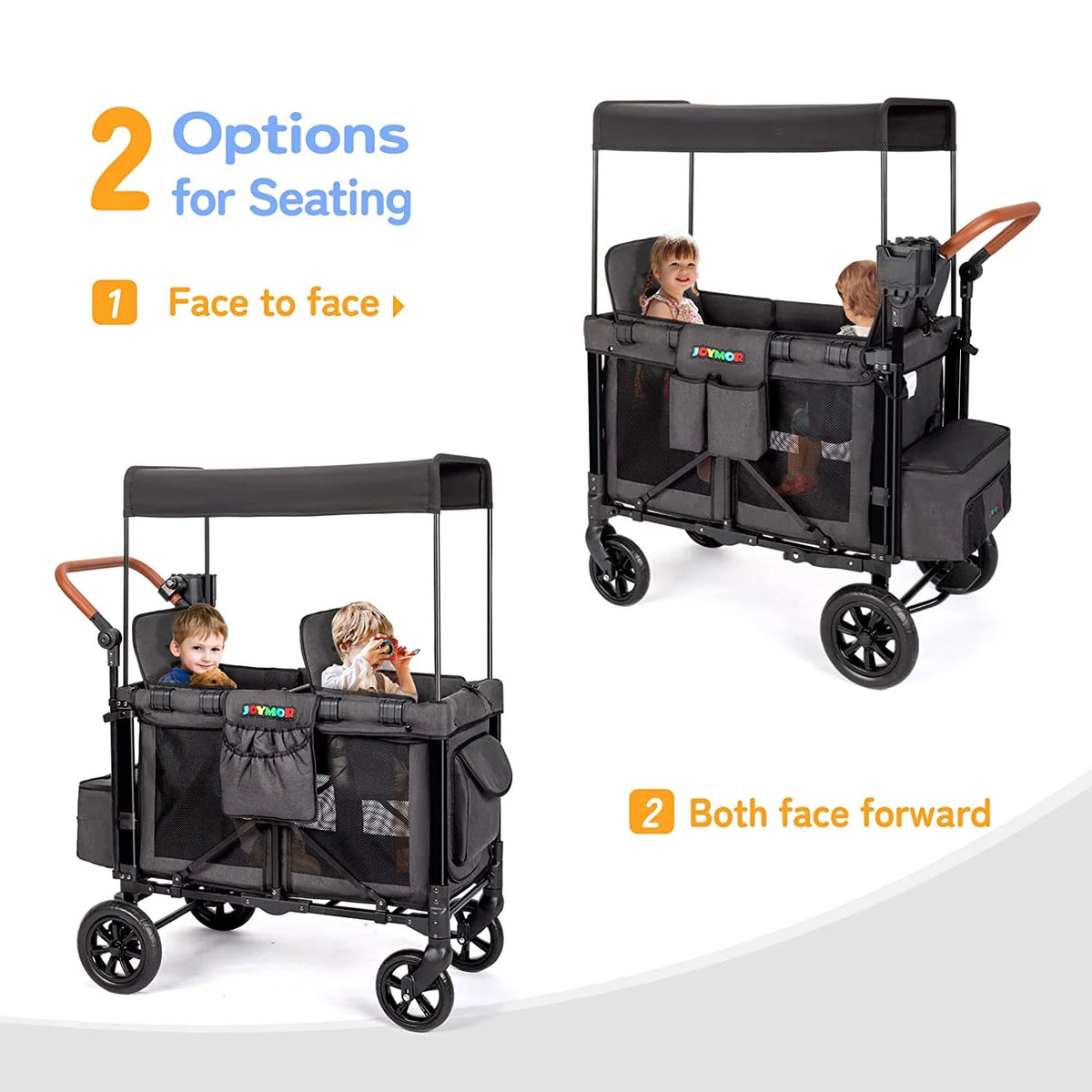 Double Stroller Wagon with 5 Point Harness J22201
