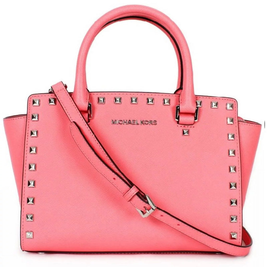 Coral Top Zip Satchel A9652