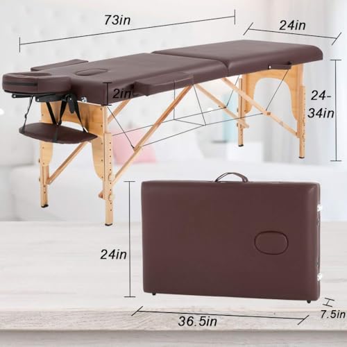 Portable Adjustable 2 Folding Massage Table K590215