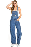 Medium Denim Cargo Utility Jean Overalls G10229