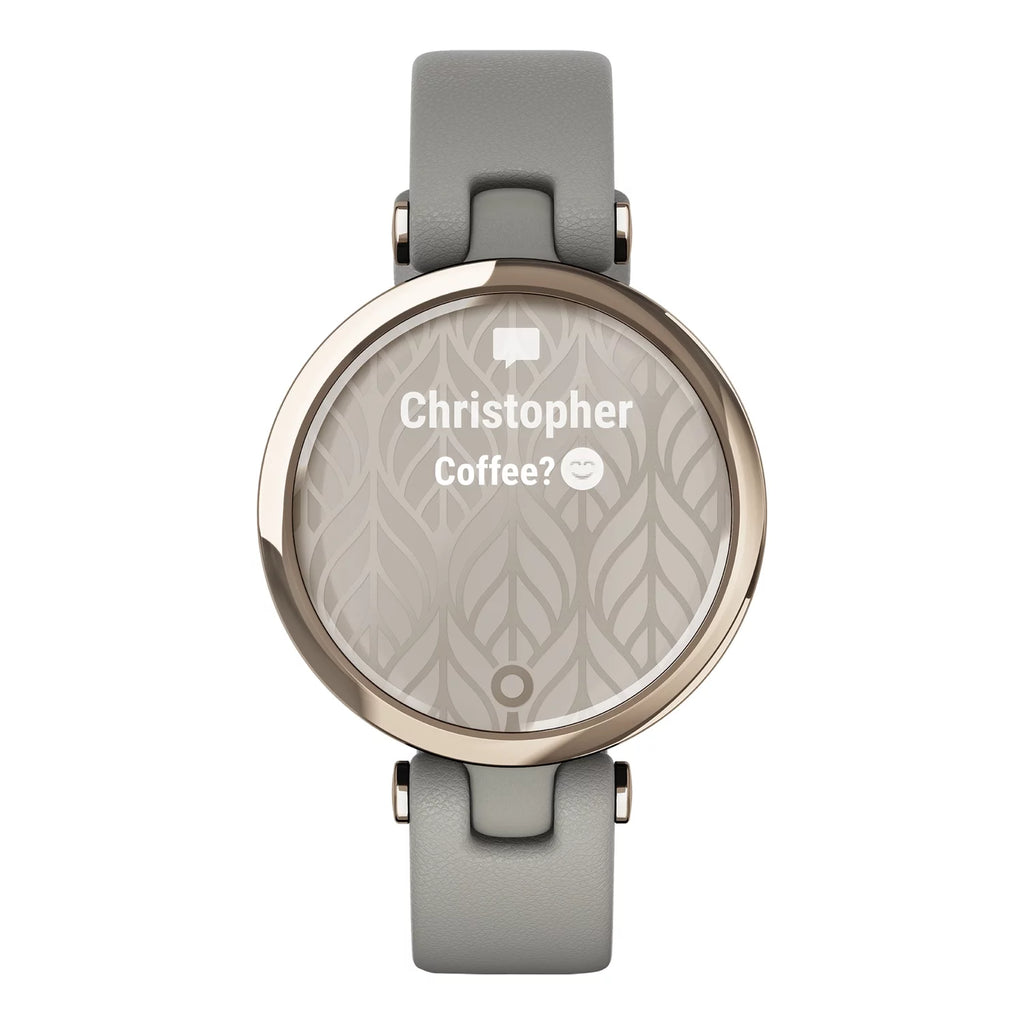 Cream Gold Smartwatch with Italian Leather Band V1412