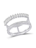 14kt White Gold Diamond Ring 5/8 Cttw S72374