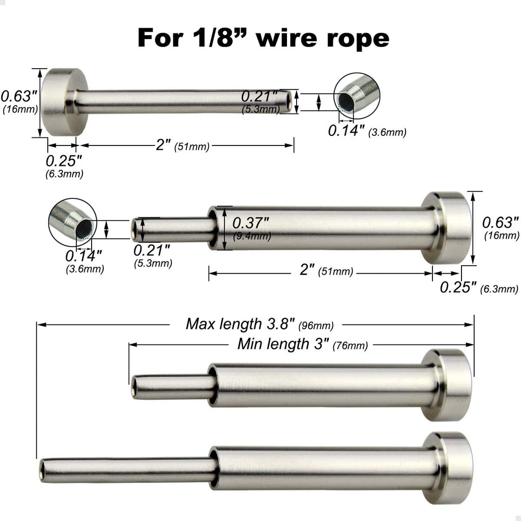 Stainless Steel Cable Railing Hardware Kit, 20 Pairs D39846