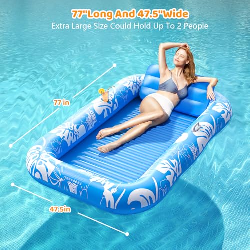 Inflatable Tanning Pool Lounger Float with Sprinkler P6337