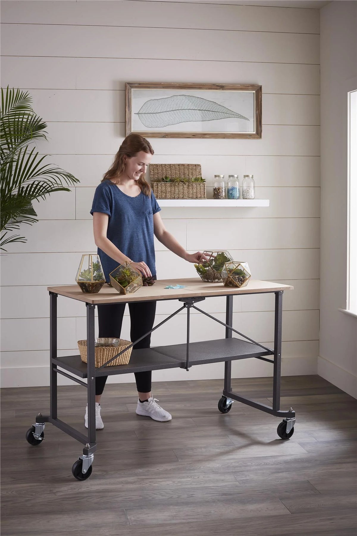 Portable Folding Workbench with Locking Casters, 600 lb. Capacity A772