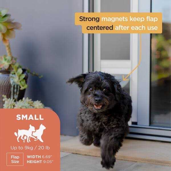 Small Silver Patio Pet Door E25748