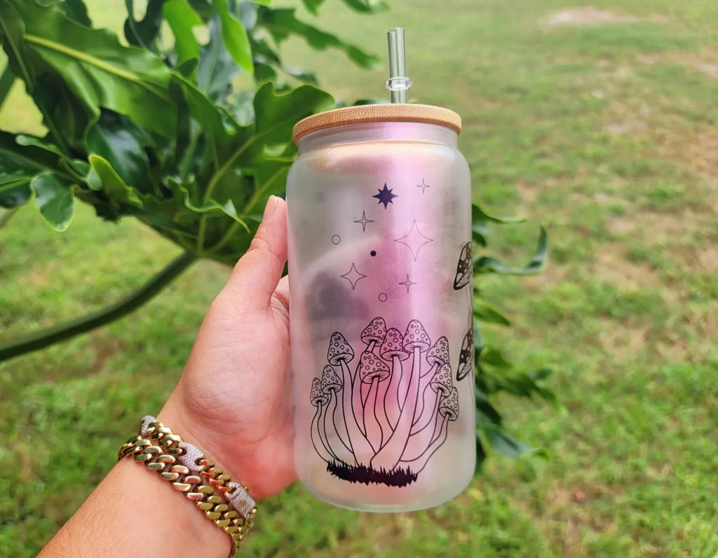 16 oz Mushroom Beer Can Glass T87356