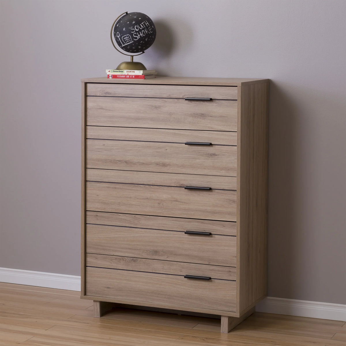 Rustic Oak 5-Drawers Dresser D573584