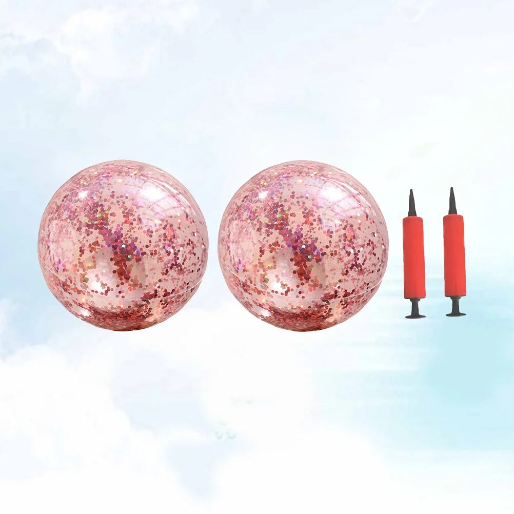 4 Pcs 40CM/60CM Glitter Ball and Pump Set F2589