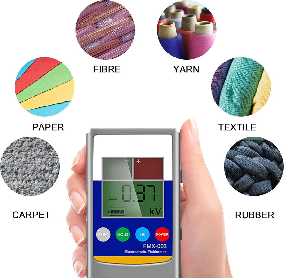 Handheld Digital Electrostatic Field Meter Tester 0~20KV Portable Ion Balance Tester 0~200V C136