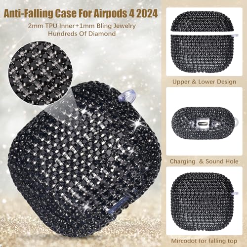 Airpods 4 Case with Bling Keychain O7861