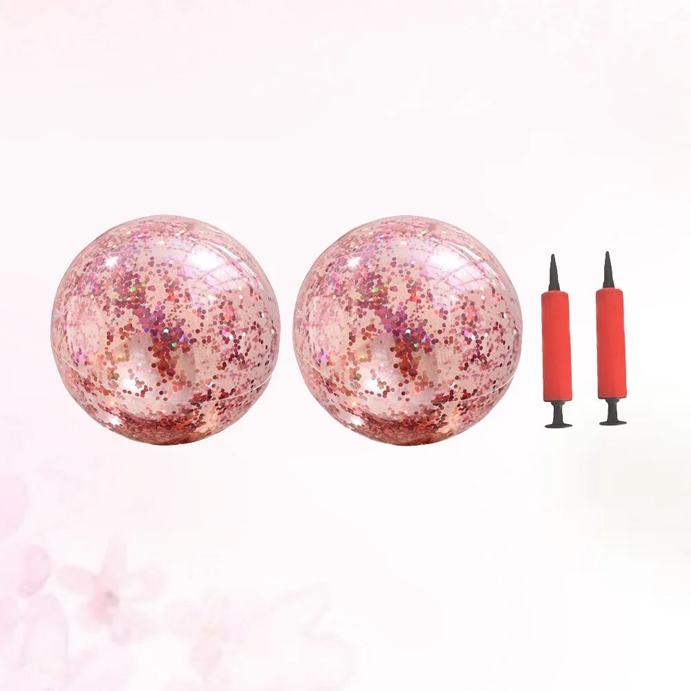 4 Pcs 40CM/60CM Glitter Ball and Pump Set F2589
