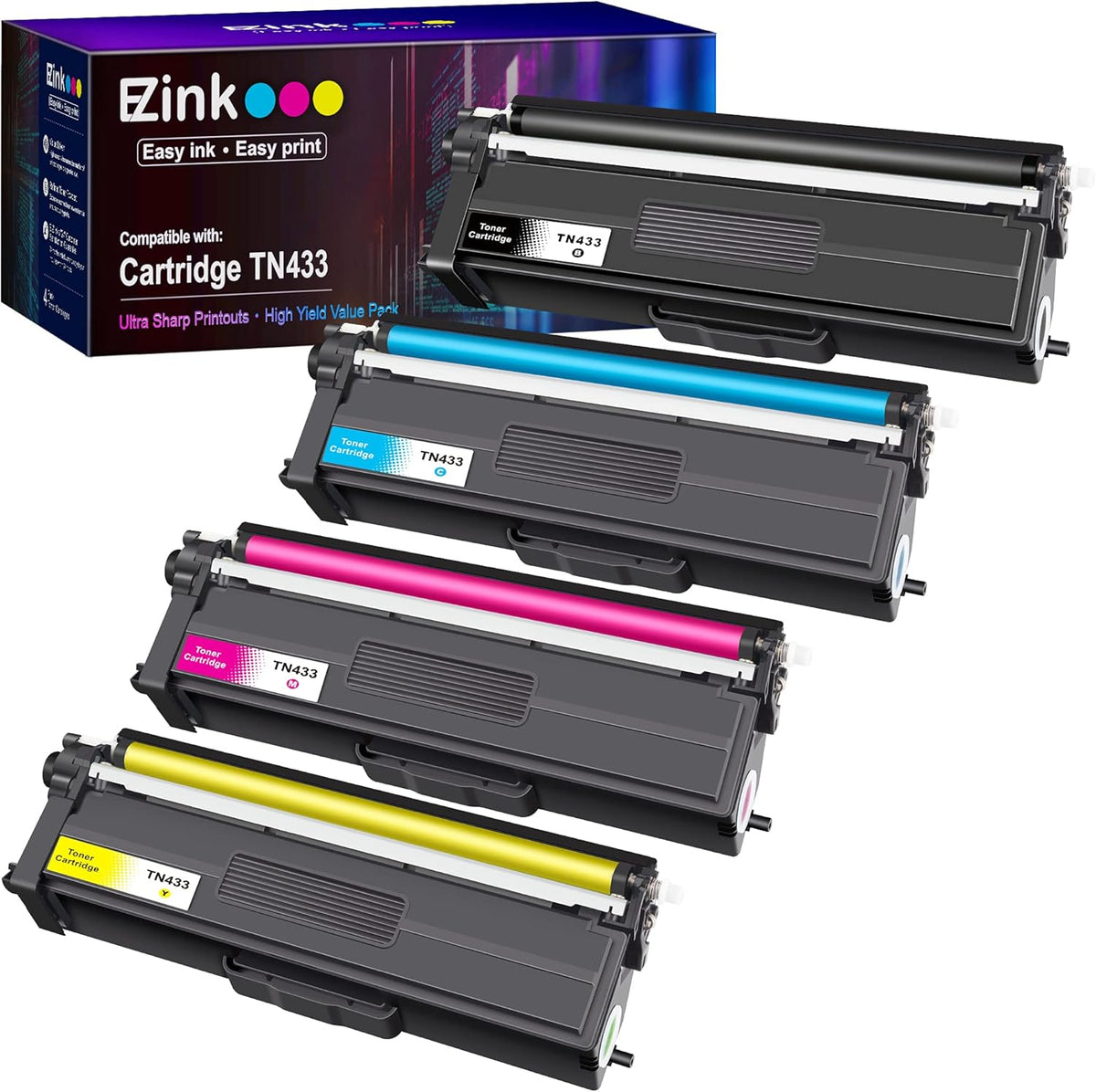 Compatible Toner Cartridge 4 Pack (Black, Cyan, Magenta, Yellow) F769357