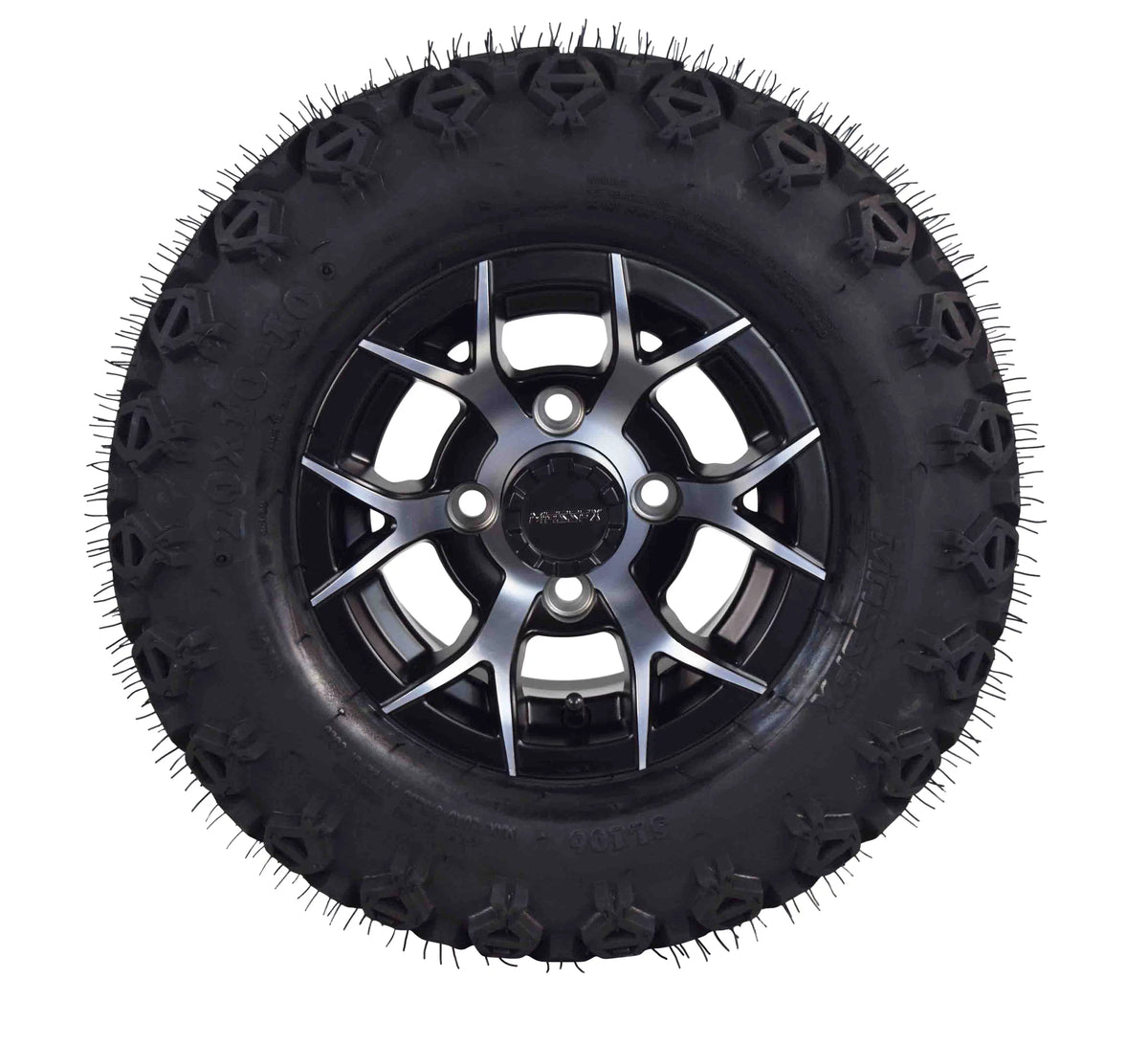 20x10-10 Golf Cart Turf Tire & Black Wheel Kit M471
