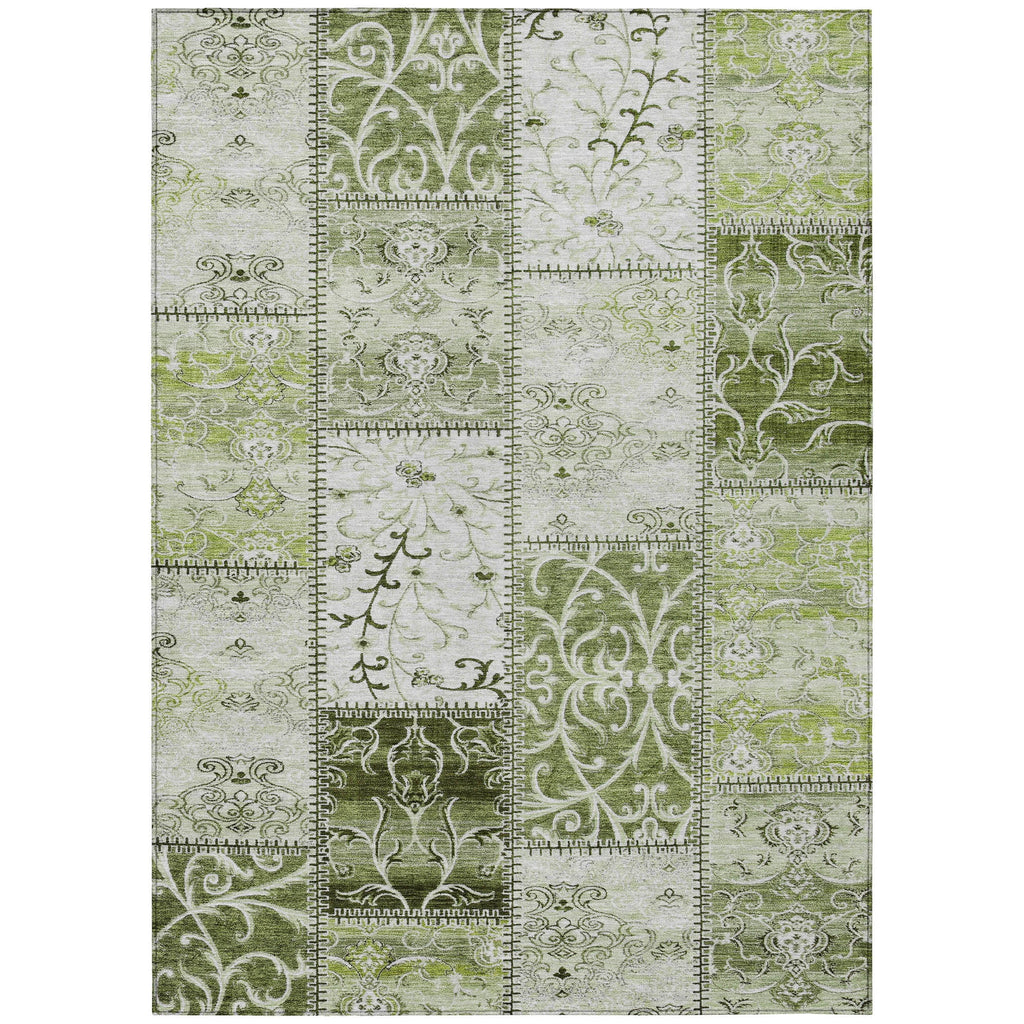 Green 9' x 12' Indoor Outdoor Area Rug Y863945