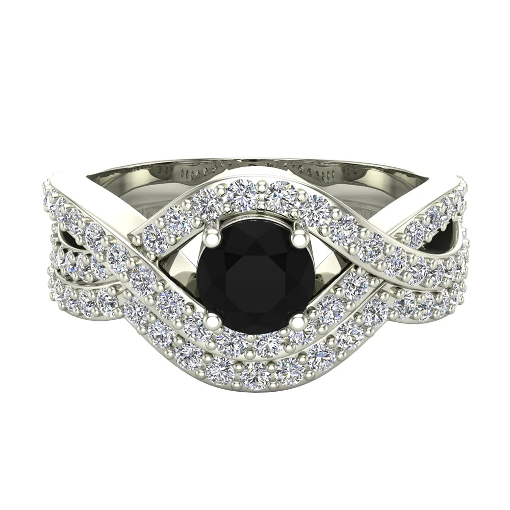 14K White Gold 1.10 Carat Diamond Engagement Ring J21011