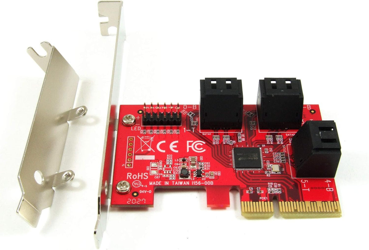 6-Port SATA PCI Express x4 Host Adapter Card L6466
