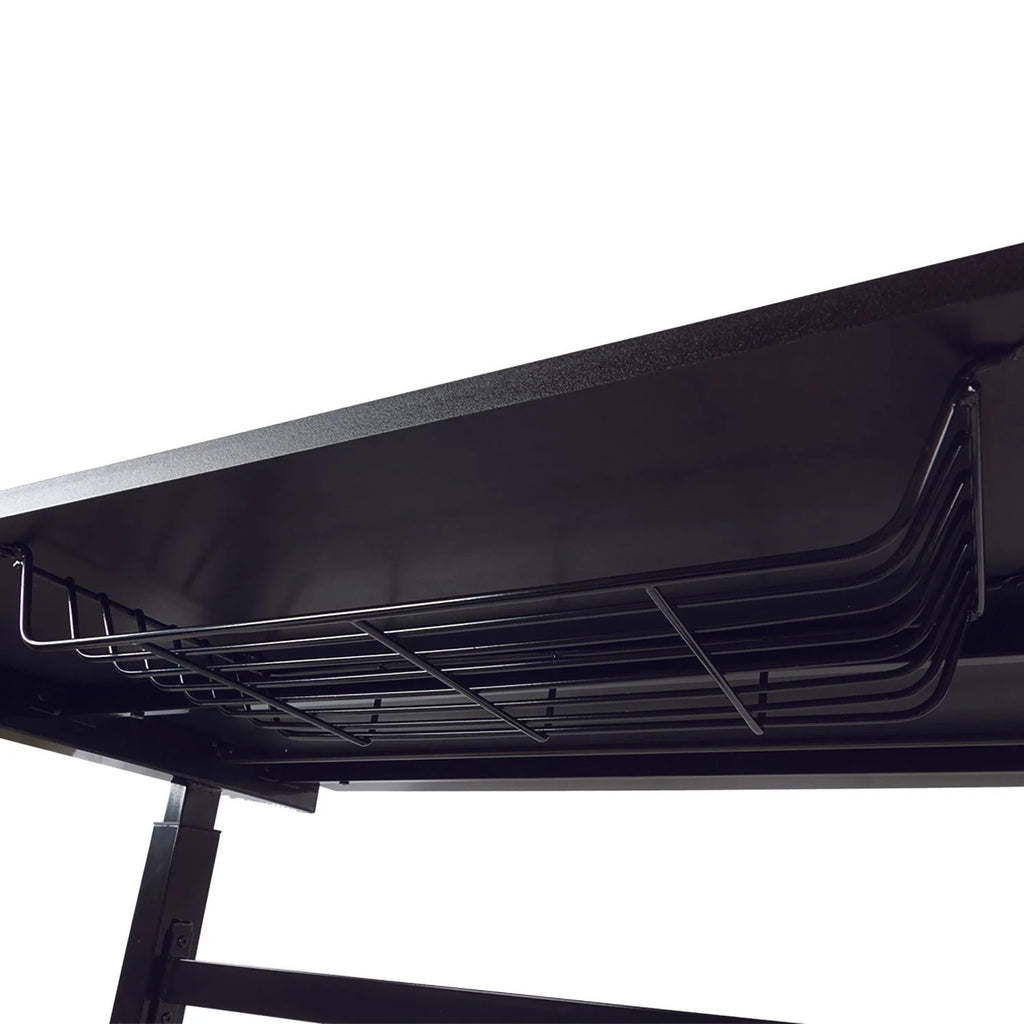 Black Height Adjustable Sit Stand Desk with Casters P17123