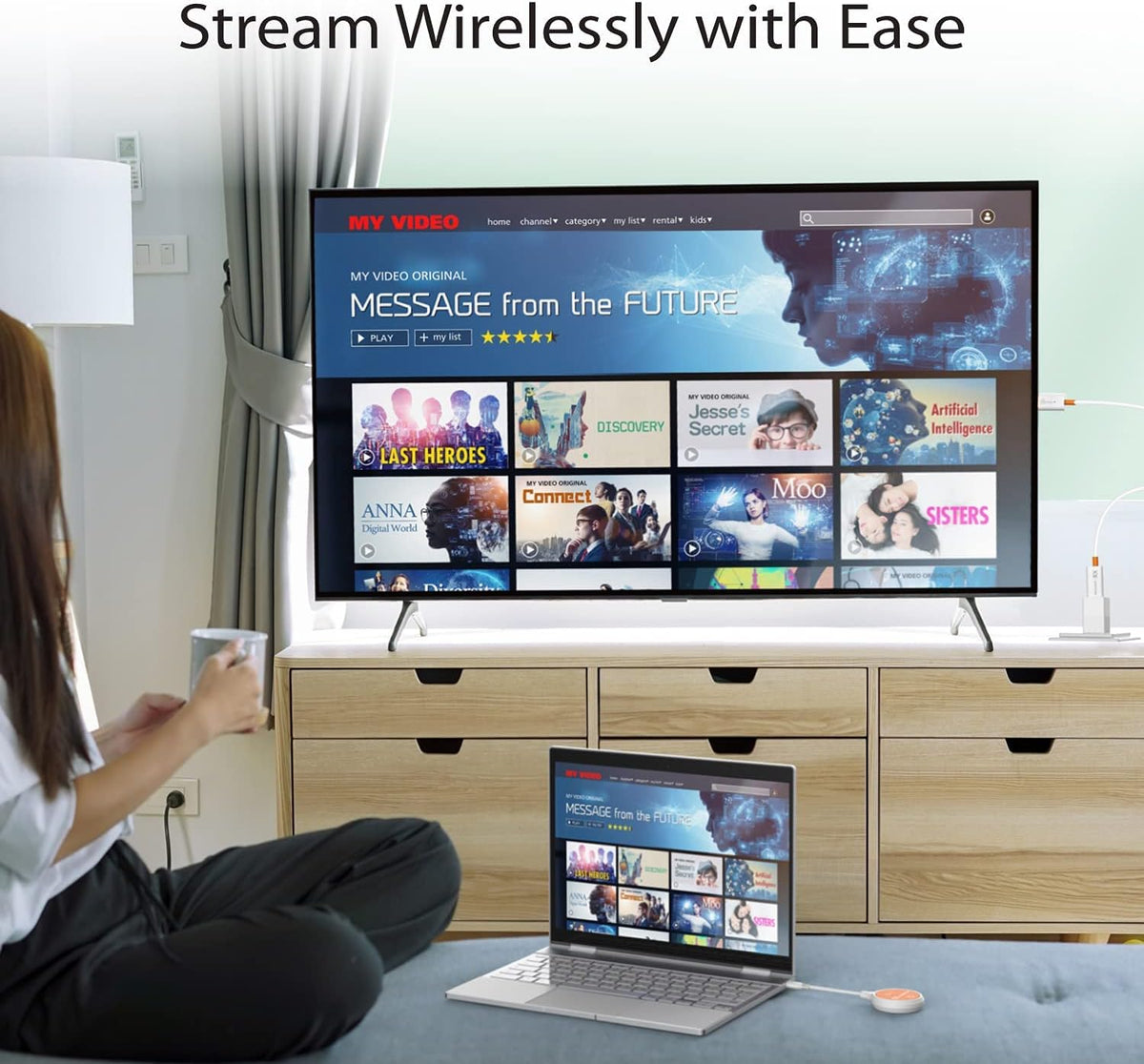 USB-C to HDMI Wireless Display Transmitter and Receiver C60862