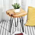 Live Edge Side Table with Hairpin Legs Q3235