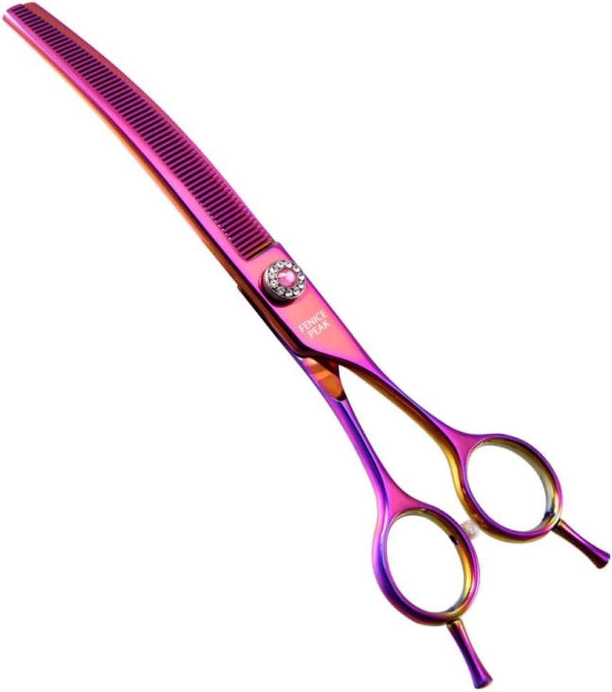 7.0'' 440C Steel Curved Thinning Dog Grooming Scissors G396