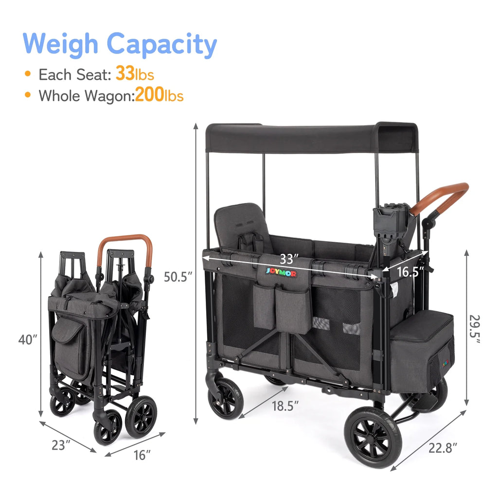 Double Stroller Wagon with 5 Point Harness J22201