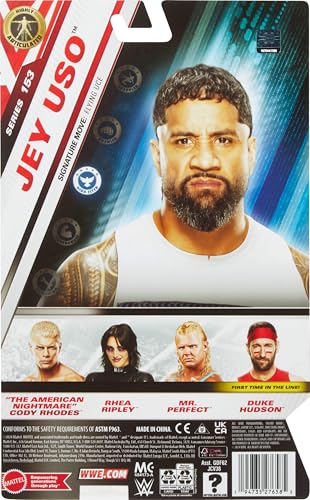 WWE Jey USO Action Figure, 6-inch Collectible D8833