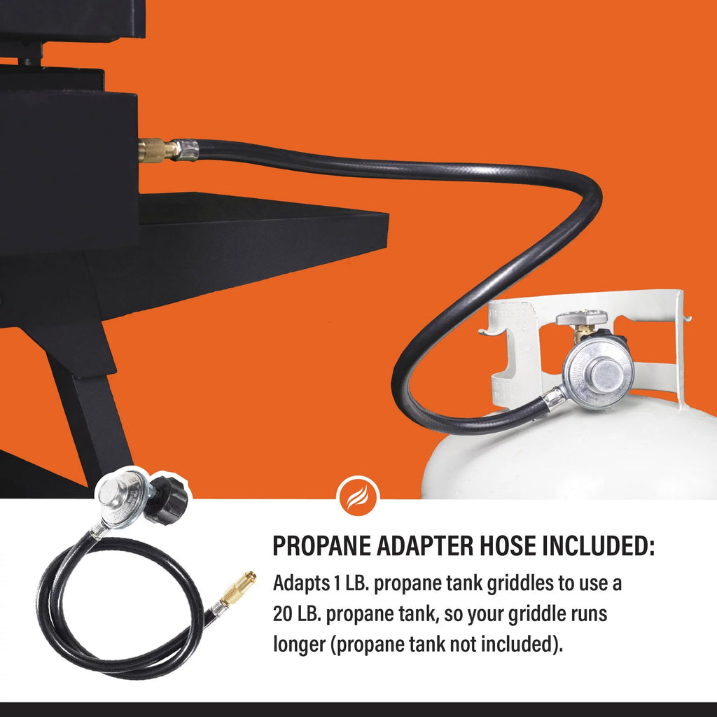 22 Propane Griddle with Stand and Adapter Hose O791915