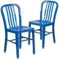 Blue Metal Outdoor Dining Chair (Set of 2) T845133